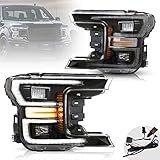VLAND Full LED Sequential Headlights for [Ford F150 13th Gen Pickup 2018 2019 2020 (NOT for 2018...