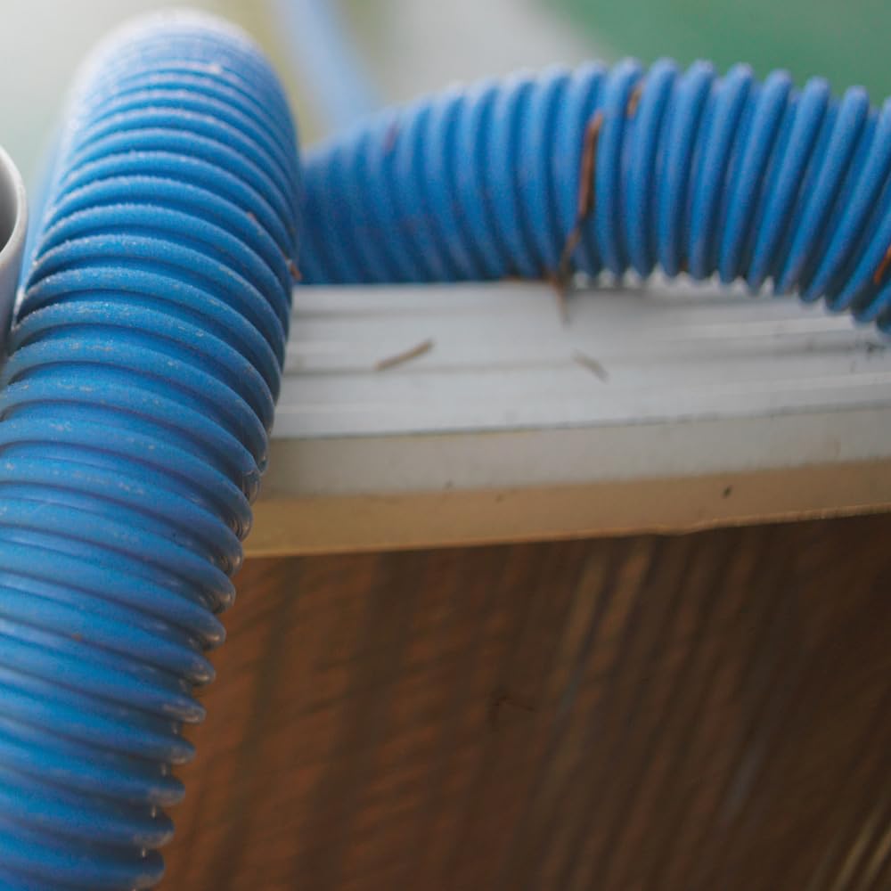 acquaverde | Tubo per Piscina con Manicotti, Galleggiante, Flessibile e Sezionabile, Ideale per Pulizia, Aspirazione, Skimmer e Pompe Filtranti - Blu (12 metri, ø 38 mm)