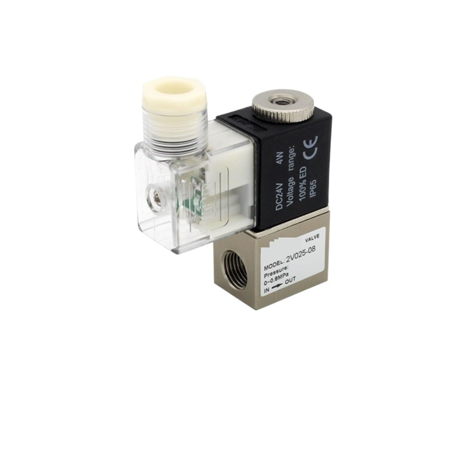 Électrovanne normalement ouverte 2V025-06 avec filetage 1/8 et bobine 12V