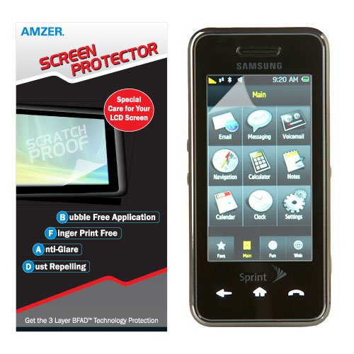 Amzer Super Clear Screen Protector With Cleaning Cloth Compatible For Samsung Instinct Sph-M800 #TOP1