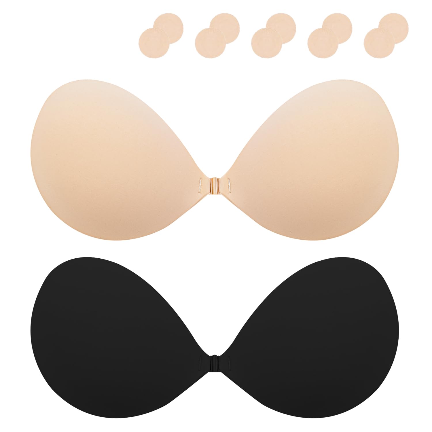 Lnmyic Reggiseno Invisibile Reggiseno Adesivo Coppe Adesive Seno Push Up Riutilizzabile Silicone Adesivo Push Up Invisibile Sticky Bra Traspirante Reggiseni Senza Spalline con Copricapezzoli