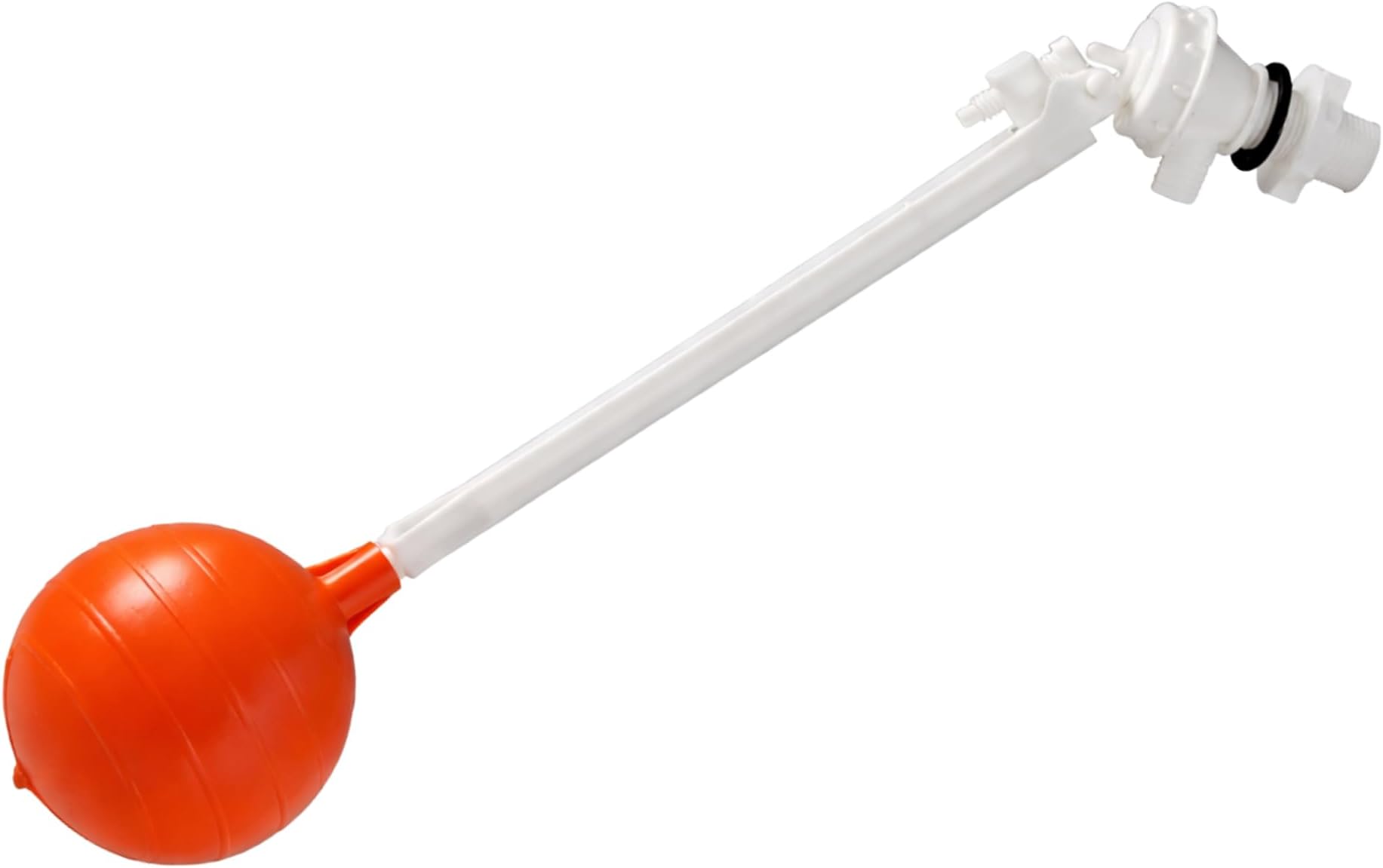 New Ware Parry Type Plastic PVC Ball Cock Float Valve Set with Ball - Durable Water Float Ballcock Valve for Flush Tank, Toilet Accessory for Home(White)