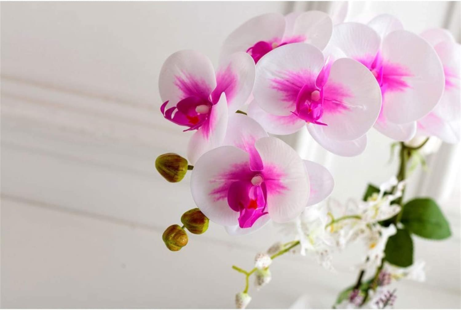 Orchidées artificielles, Arrangement botanique, Fleurs artificielles en Vase, orchidées, phalaenopsis artificielles, décoration de Maison, de Bureau, de Mariage, Aspect Naturel