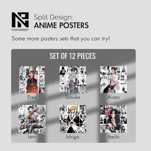 Image of Posternet Set of 12 Eren Yeager manga kit wall decor 300 GSM hard poster Attack on Titan posters Paper Print (11.7 inch X 8.3 inch) Photographic Paper (33 inch X 23 inch)