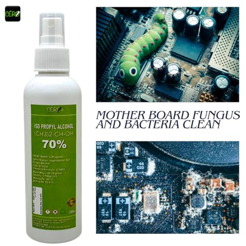 Image of CERO IPA Isopropyl Alcohol for Cleaning All Electronics Items | Clean Your Makeup Tools | Clean CPU | GPU and Screen | Repair Cosmetics 70% Pure [(CH3)2-CH-OH] CAS: 67-63-0 (250ml)