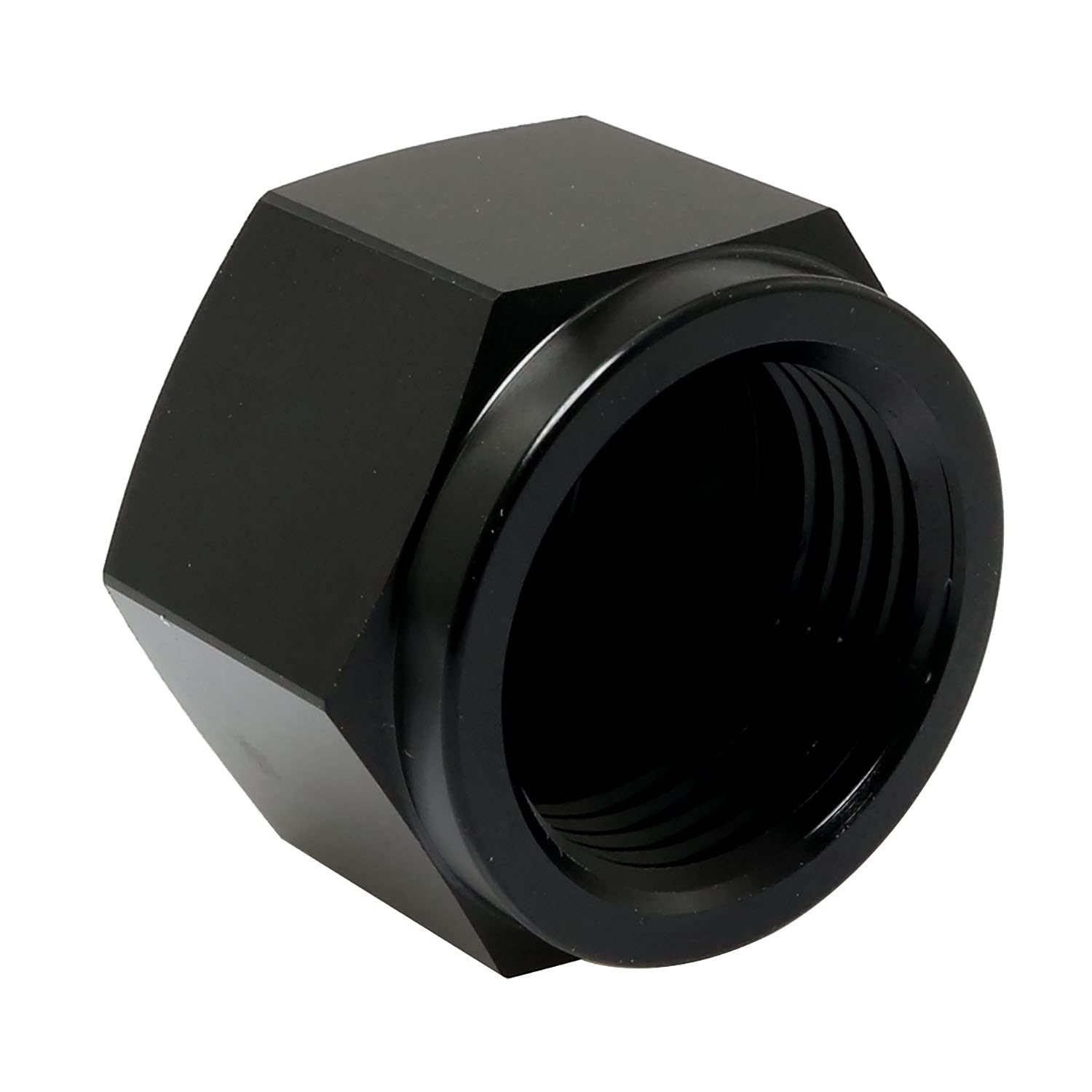 DZS Elec 10AN Aluminum O-ring Flared Cover Joint Sleeve Black O-Ring Flare Cap for Fuel, Oil, Coolant and Air