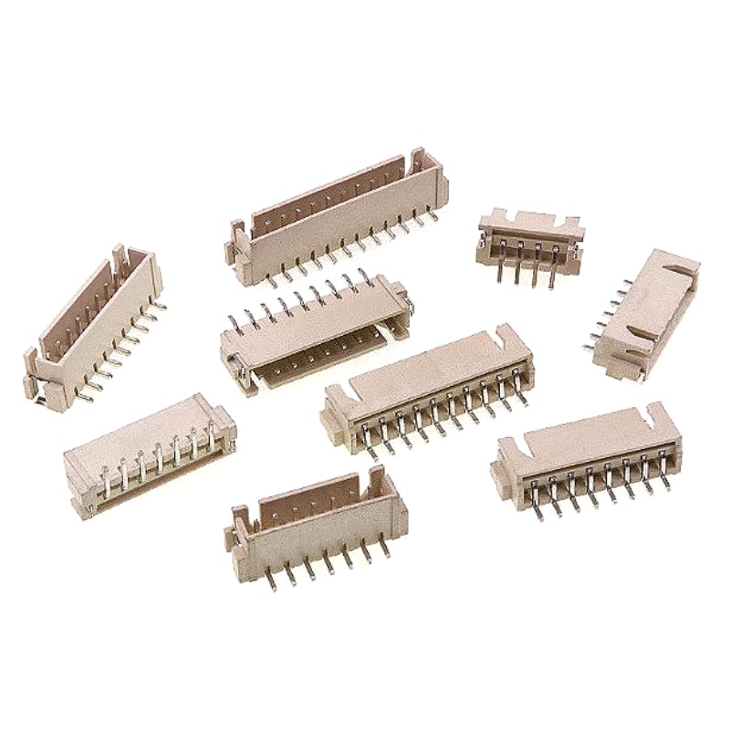 fengpeng 20/50Pcs XH2.54mm 2/3/4/5/6/7/8/9/10 Pin Header Connector SMD Horizontal/Vertical Terminals Wire Socket JST XH Connectors(Vertical,50PCS_10P)