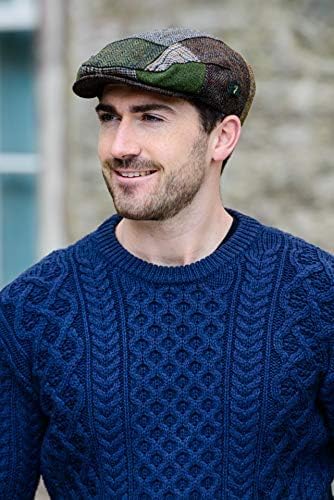 Irish Tweed Patch Cap, Trinity Style, 100% Irish Wool, Made in Ireland - Image 2