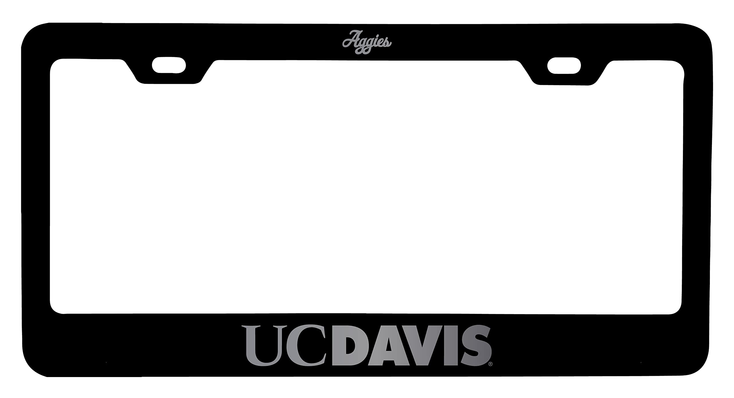 UC Davis Aggies Laser Engraved Metal License Plate Frame Officially Licensed Collegiate Product