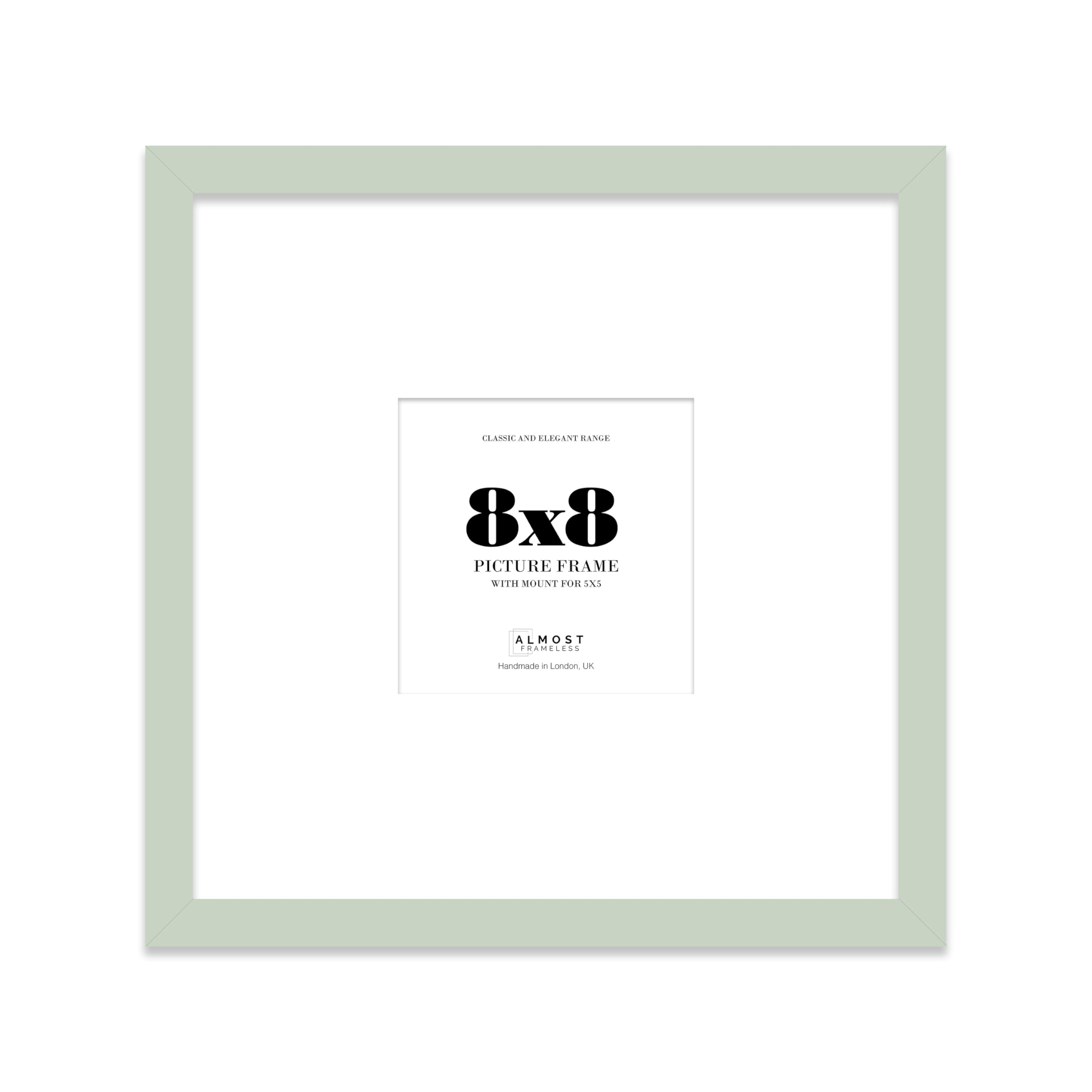 8X8" Mint Green Picture Frame8X8" Square Frame With 5X5" Mount For 8X8"/5X5" Pictures Moderrn Style Thin Edge1 Pack from B&Q