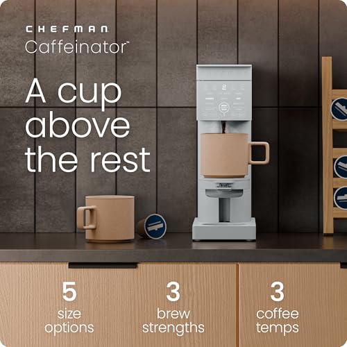 Image of Chefman Single Serve Coffee Maker, Works with K-Cup & Grounds