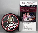 Anton Forsberg Signed Senators Reverse Retro Ottawa Puck w/JSA COA