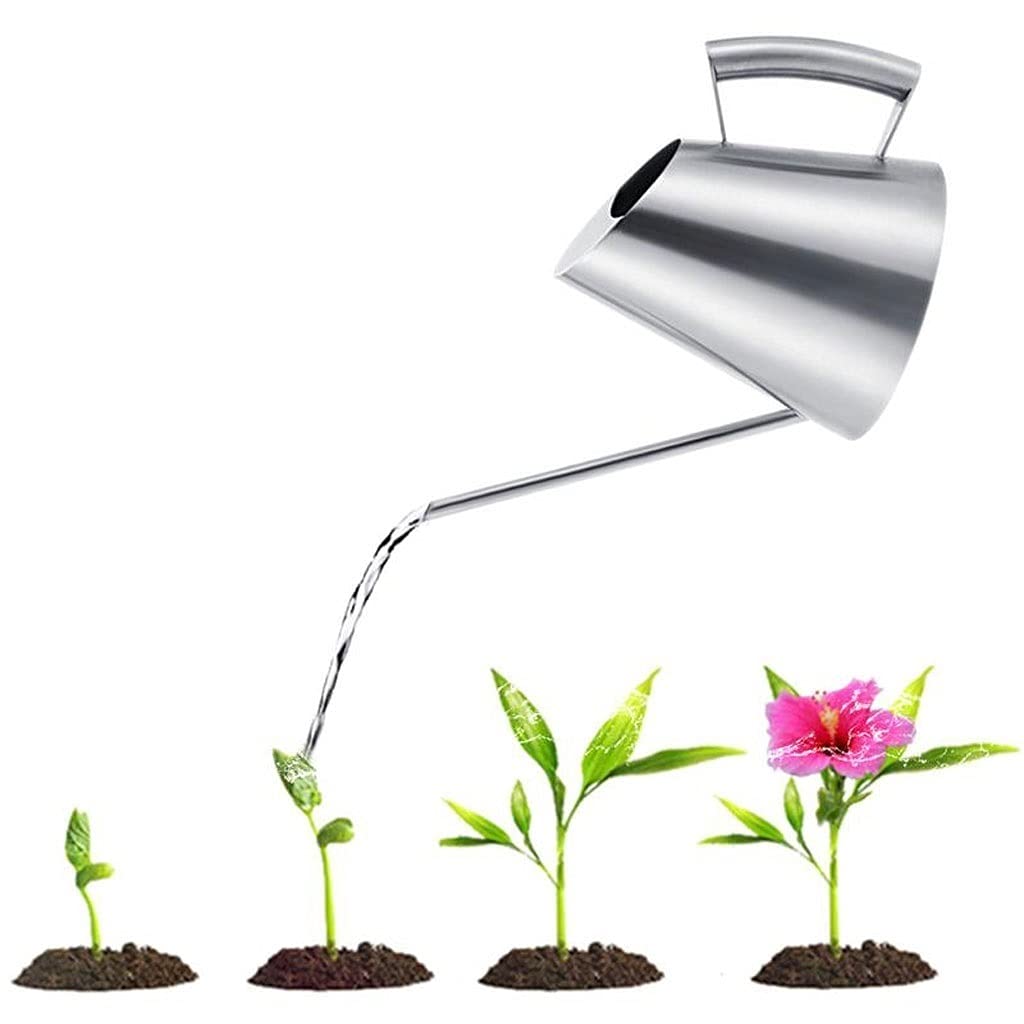 Generisch Diese Gartengießkanne aus Edelstahl mit Langer Öffnung eignet Sich ideal zum Bewässern von Topfpflanzen und Gartenpflanzen im Freien.