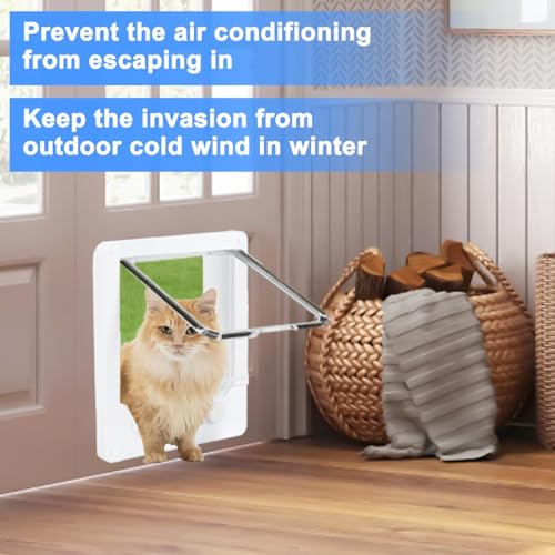 Puerta abatible para mascotas pequeñas resistente a la intemperie 3