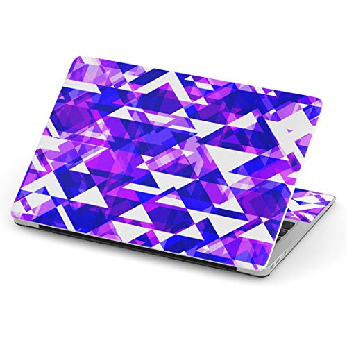 MacBook Air 13inch A1466 / A1369 専用スキンシール 2010~2017モデルまで対応 マックブック エア Mac Air 13インチ ノートブック フィルム ステッカー アクセサリー 保護 012780 紫 柄 三角