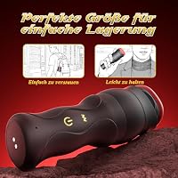 Buntune Elektrischer Masturbator für Männer Solo Multifunktionales Sexspielzeug mit 10 Vibrationsmodi & 5 Druckmodi IPX6 Wasserdicht Silikon Taschenmuschi 3D Stimulation Masturbatoren USB-Aufladung – Ansicht 8