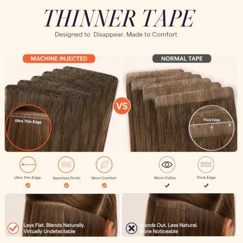 Image of Full Shine Injected Tape ins, Honey Walnut, 14 Inch