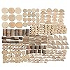 LAZACA Wood Craft Kits DIY for Kids Ages 5-10 Wooden Art Paint Bulk Crafts Garden Playset Loose Parts Play Materials 250 Pcs/19.5X13X3.5cm #2