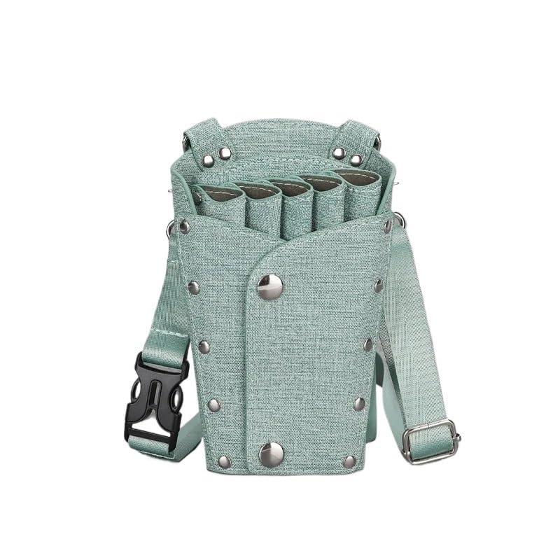 Sac pour matériel de coiffure Étui à ciseaux à cheveux avec bandoulière for coiffeurs, barbier, ciseaux en cuir PU, étui à outils de coiffure, sac de barbier
