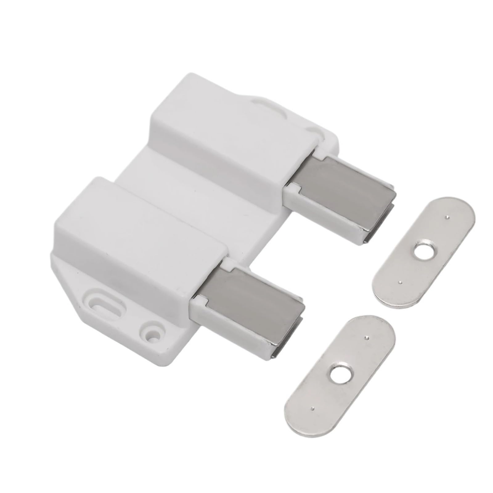Yusuzh White 2 14Pcs Magnetic Push Latch Catch Pressure Touch Release Cabinet For Door Drawers Kitchen Drawer Cupboard Pop Out For Cupboard(White 2)