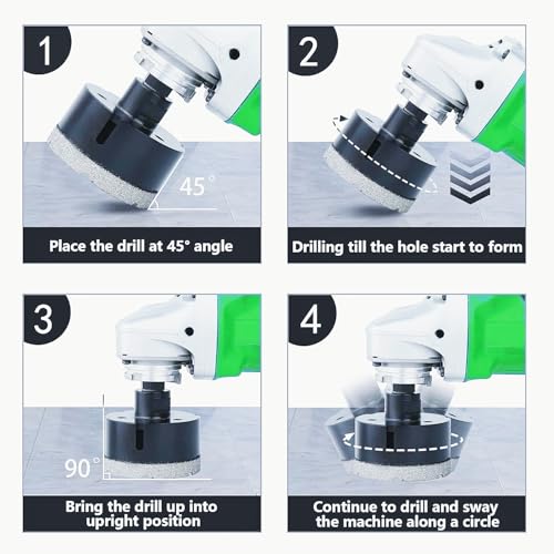 Set de 9 brocas de diamante para azulejo y adaptadores miniatura 6