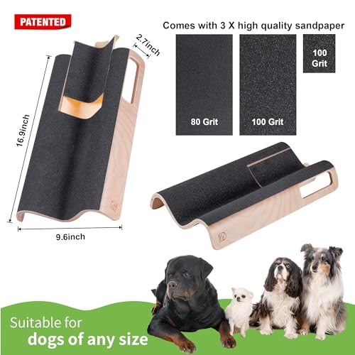 LovIntry M-Shaped Dog Scratch Pad for Nails with Treat Box Dog Nail File Toy for Large Dogs Shorten Dog’s Side Nail Easier (with Treat Box - Image 4