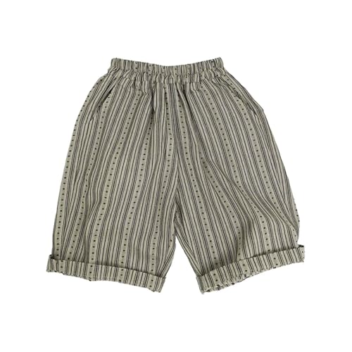 Toddler Boys Girls Classic Plaid Trousers Kids Casual Ankle Stripe Pants Loose Long Bloomers 0-6 Years