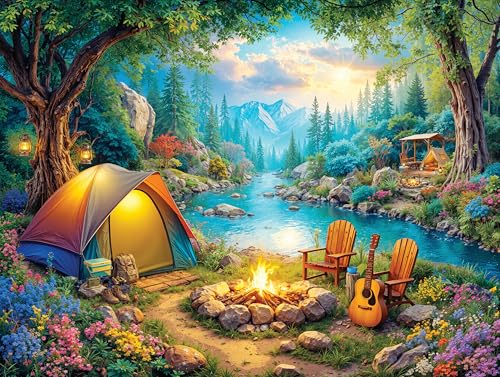 Rompecabezas 1000 piezas Camping 20x27 pulgadas Adultos