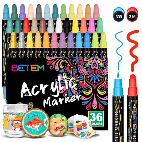 Betem 36 Color Acrylic Paint Pens