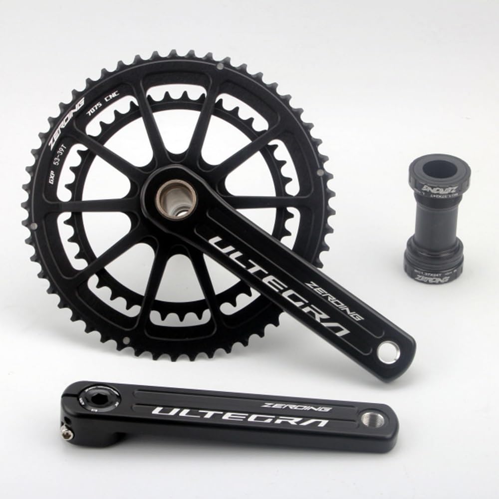 ZXGSXIOU 50 34T 52 36T 53 39T Double Chainring Cranksets Hollow Integrated GXP Crankset Aluminium Crankarms 170mm 172.5mm 175mm Bottom Bracket 68 73mm