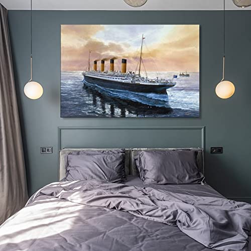 Ship Of Dreams Titanic Shipposter Canvas Wall Art Picture Home Decor Hd Printing Gift24X36Inch(60X90Cm) #TOP7
