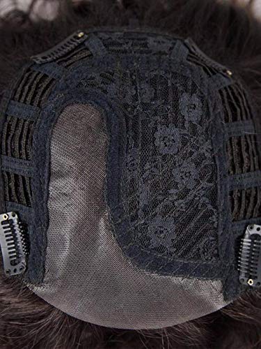 Underside view of the Rene of Paris Evanna Top Piece showing the cap construction and attachment clips.