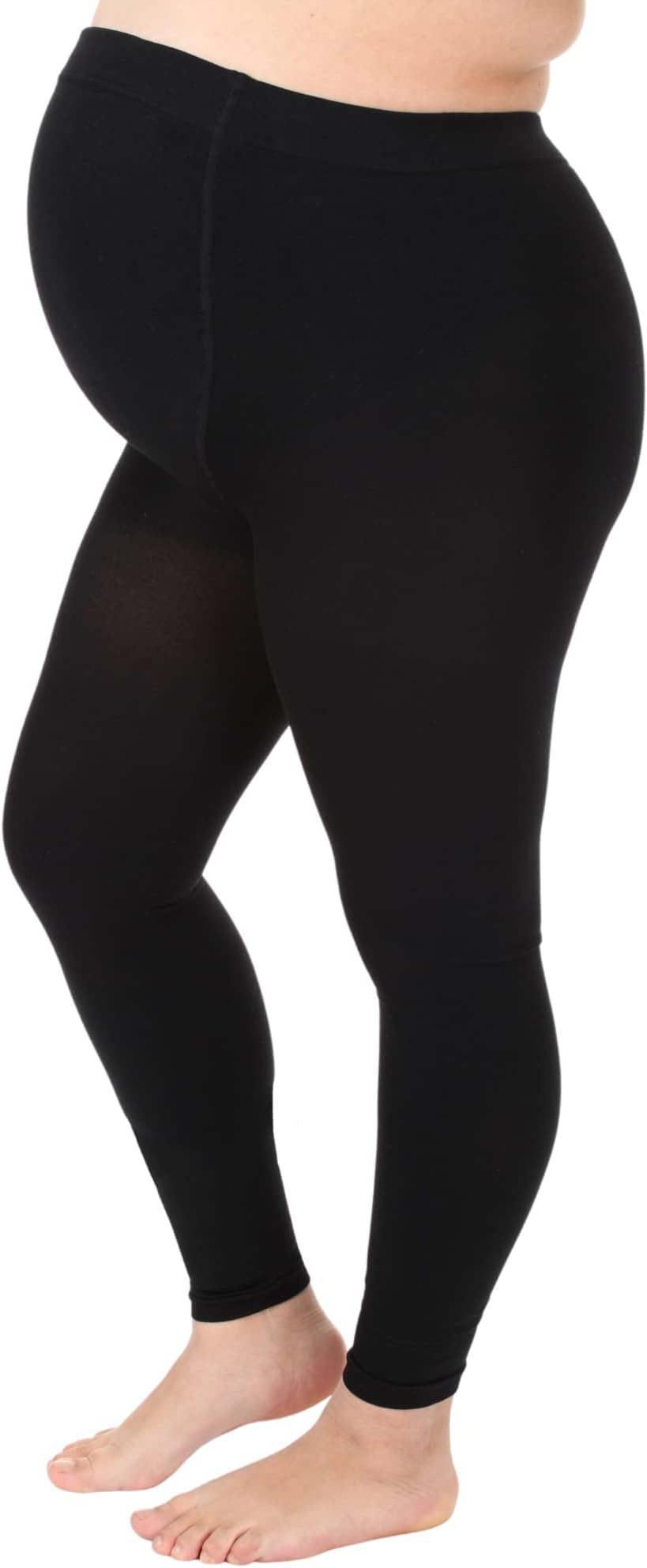 Maternity Firm Compression Leggings - Maternity Leggings Over The Belly - 20-30mmHg No Foot Black,Small
