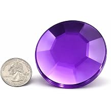 Allstarco 60mm 2-3/8" Purple Violet Round Acrylic Rhinestones, 2 PCS