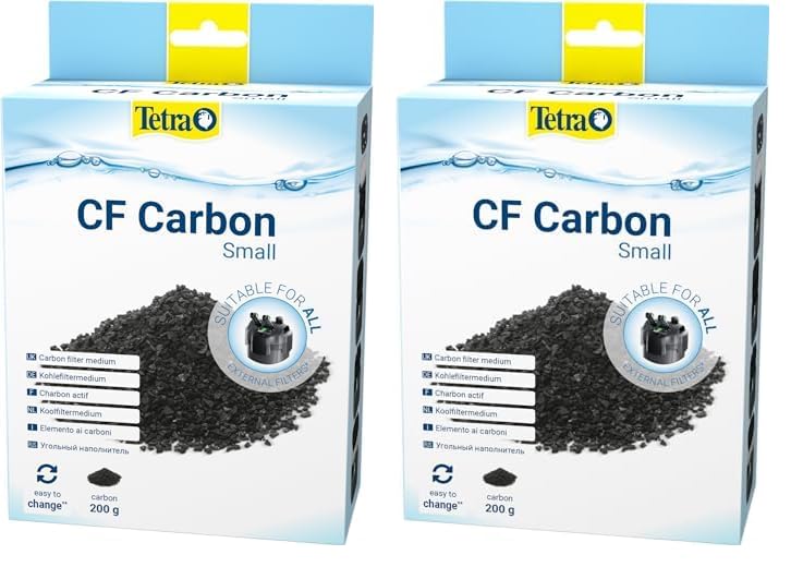 Tetra CF Carbon Small - Kohlefiltermedium Aquarium Außenfilter EX 400 Plus bis 1000 Plus (Packung mit 2)