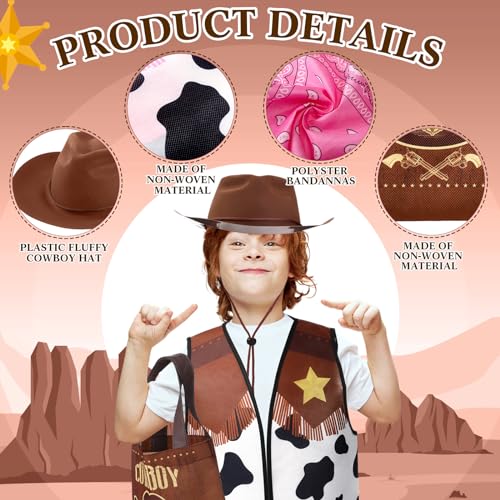 Paquete de 24 Sombreros Cowboy y Disfraz para Niñas miniatura 3