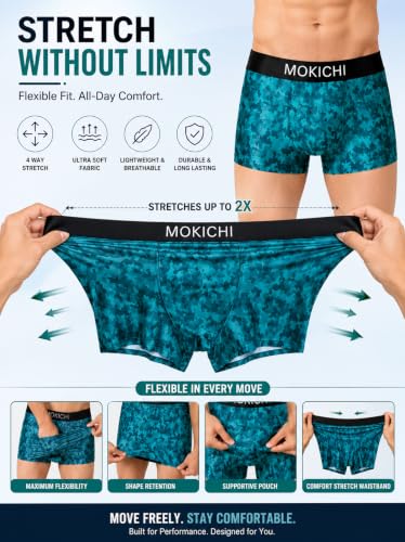 Image of Men's Boxer Briefs for Men Pack of 5 | Soft Stretchable Trunks with Elastic Waistband | Comfortable Breathable Innerwear, Sports & Gym