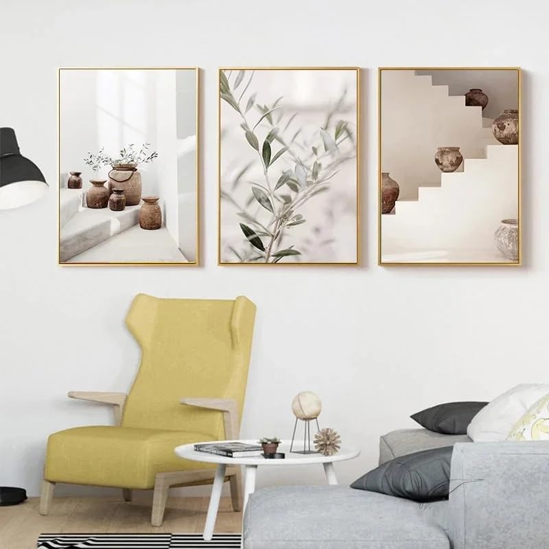 Tableau sur toile pour habiller un grand mur vide triptyque bohème