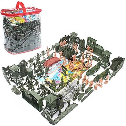 130pcs Military Soldier Playset Army Toys Mini Action Figure Play Set Army Men Figures Battle Accessories Plastic Soldier Model Toy for Kids Boys Girls Cover