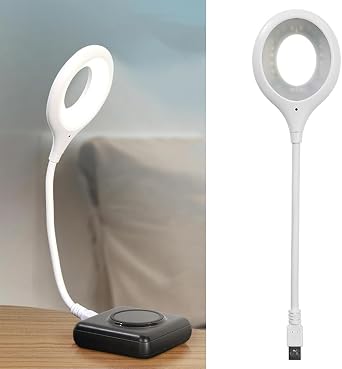 Sesle Kontrol 3 Renk Işık Modlu Akrobat USB LED Kitap Okuma Işığı, USB Gece Işığı Lambası, 20 LED, Sesle Kontrol Masası Işığı, Ses Komutları Açıklamada Mevcuttur [Enerji Sınıfı A]