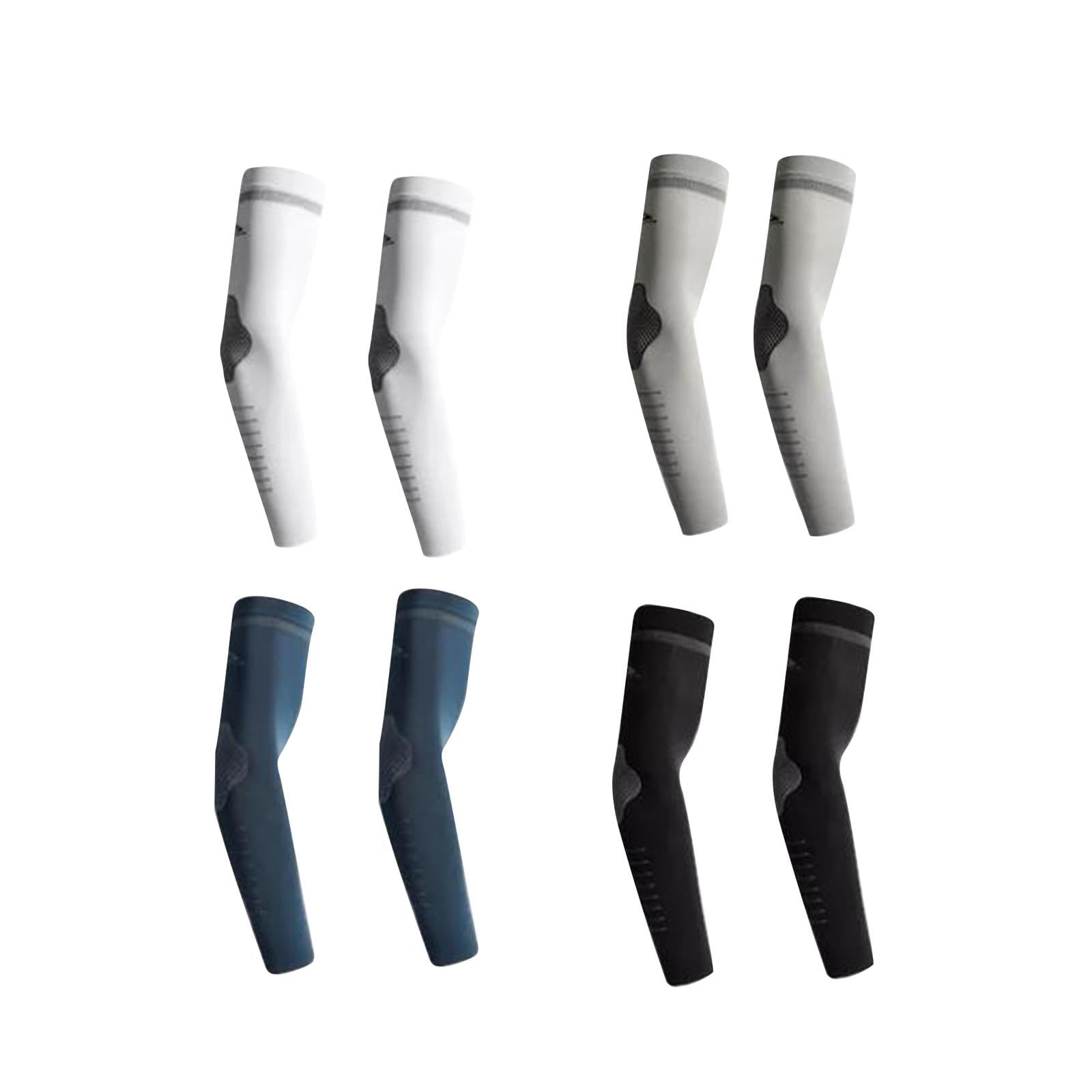 NIVAA 4 Pairs Sun Protection Arm Sleeves for Men for Running Basketball Volleyball-image-10