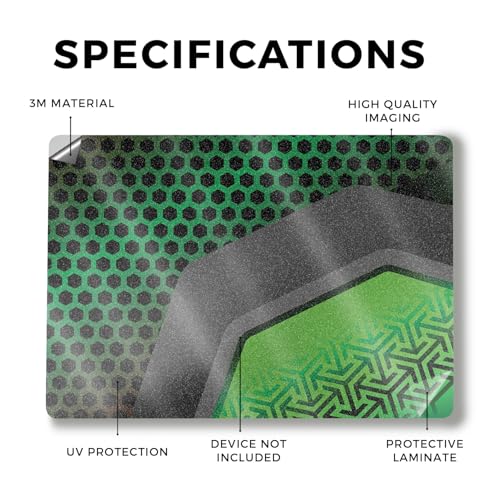 Image of Glossy Glitter Laptop Skin Compatible with Alienware M18 R2 (2024) - Hex Green - Premium 3M Vinyl Protective Wrap Decal Cover - Easy to Apply | Crafted in The USA by MightySkins