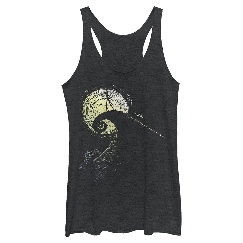 DisneyWomen's Nightmare Before Christmas Spiral Hill Jack Tri-Blend Racerback Layering Tank