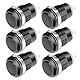 Gebildet 6Stück Schwarz 12mm Wasserdichter Druckknopf Momentaner Edelstahl-Druckknopf EIN Aus 2A 12V/24V/125V/250VAC (Flachkopf)