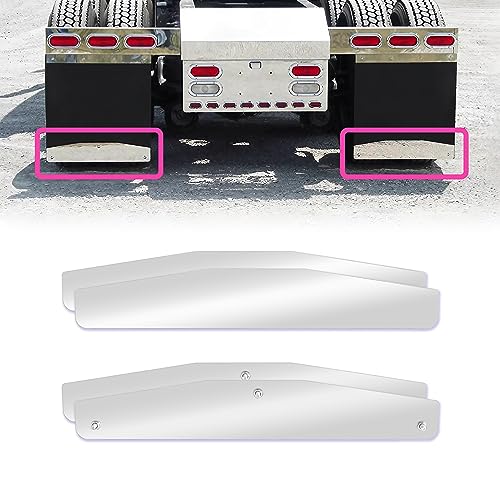 Mud Flap Weights 1 Pair Stainless Steel Mud Flap Weights for Semi Trucks 24 X 4