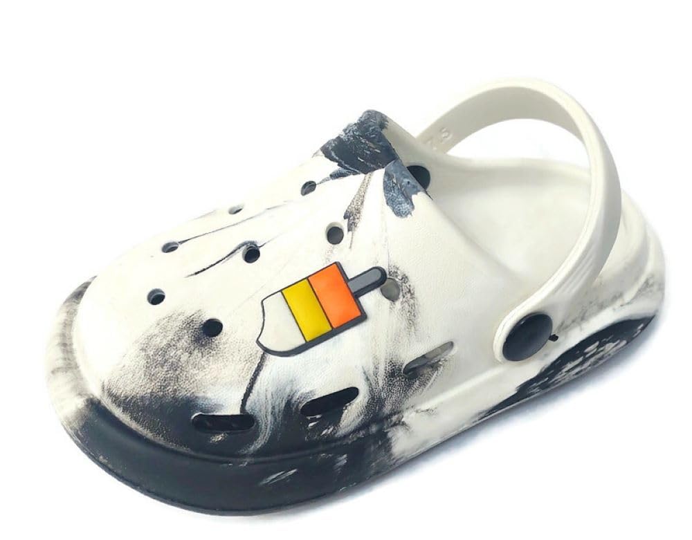 Kids Unisex Beautiful Closed Toe Clogs & Mules (White/Black, 4 Years) (B0CQXGRSY5) Amazon Price History, Amazon Price Tracker