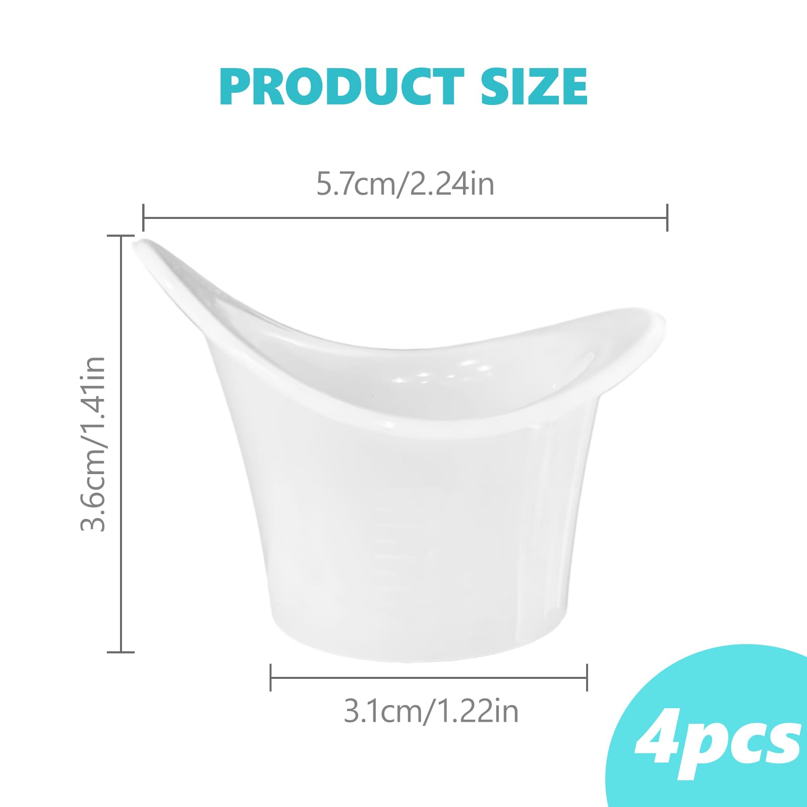 4 Pezzi 8 ML Tazza per Lavaggio Oculare Portatile, Tazza da Bagno per Occhi in Silicone, Tazze per Lavaggio Occhi Morbida Riutilizzabile,Tazze Liquida per La Doccia Per Occhio