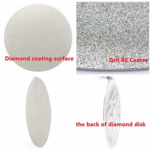 Image of ILOVETOOL Diamond Wheel 12 inch Grinding Disc 80 Grit No Hole Lapidary Stone Tools
