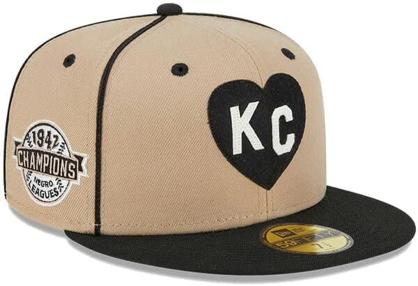 Amazon [ニューエラ] キャップ 59FIFTY ニグロリーグ 2Tone カンザスシティ・モナークス ベージュ グレーアンダー