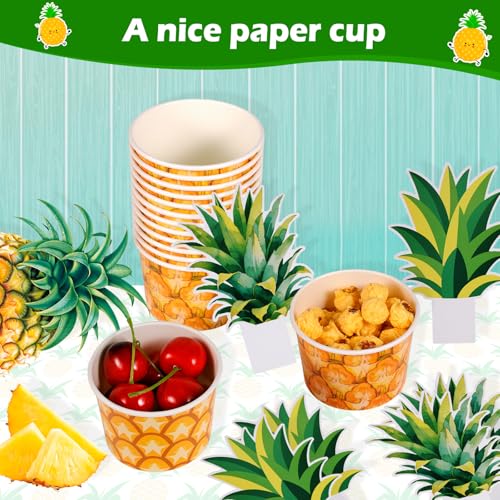 Gobelets en papier ananas robustes pour présenter vos crèmes glacées - 5